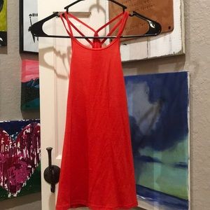 Cute vibrant coral Hollister Strappy tank top!